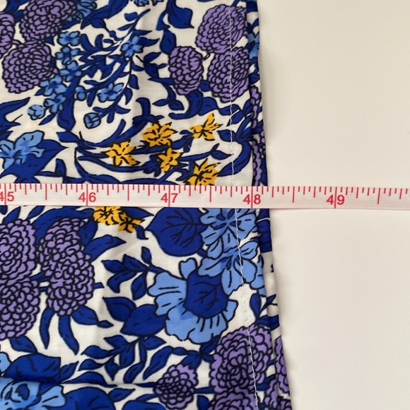 NWT J. Crew Blue & Yellow V-Neck Fête Floral Print Midi Dress, S - Picture 14 of 14